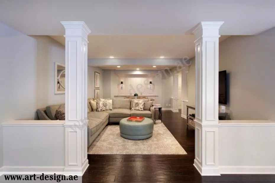 ديكورات جبس جدران صالات في الإمارات: كيفية اختيار ديكور الجبس المناسب 6 تصميم ديكور جبس صالة مودرن للجدران