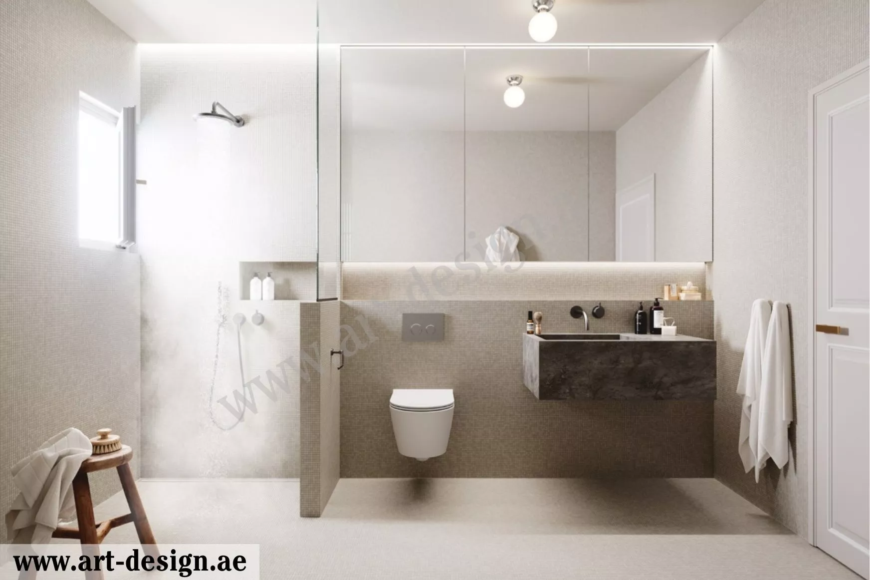 تصاميم حمامات صغيرة مربعة