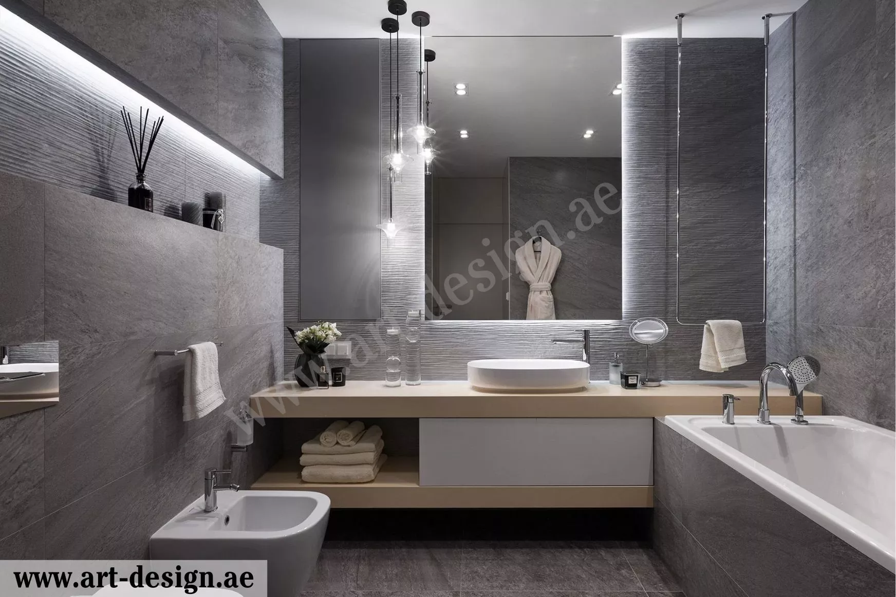 تصاميم حمامات صغيرة مستطيلة