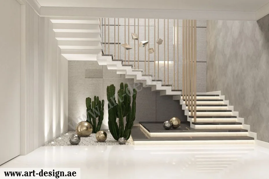 الدرج بشكل حرف U