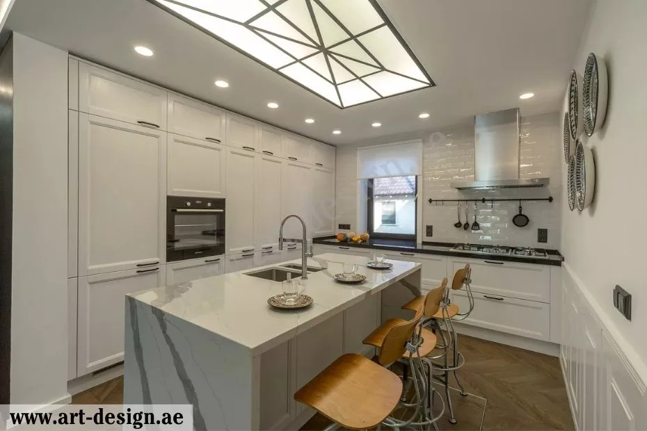 تصاميم ديكور اسقف مطابخ جبس دبي الإمارات 8 ديكورات جبس بورد اسقف للمطابخ