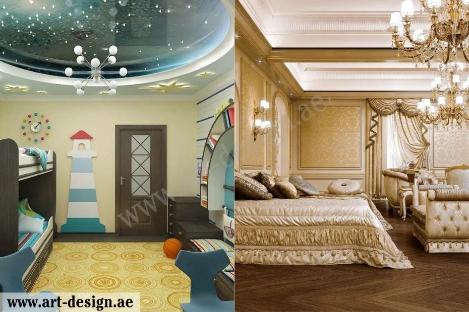 راعى المهندسون في اختيار أشكال الجبس والنجف