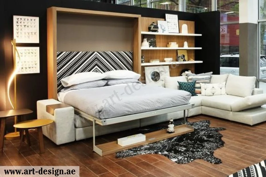 أفكار مميزة لتصميم ديكور غرفة جلوس صغيرة في الإمارات 2 استخدم أثاث غرف معيشة متعدد الاستخدام