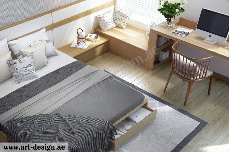 ديكورات غرف نوم صغيرة لشخصين في الامارات دبي 6 استغلال الفجوات