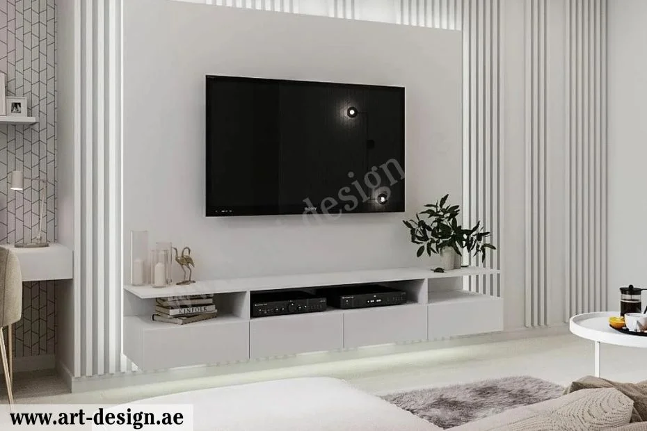 تصاميم ديكور صالات جلوس مع التلفاز في الامارات 3 الجبس
