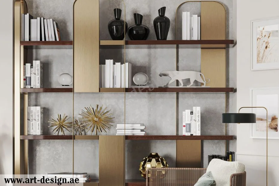 تصميم مكتبة بأشكال غير تقليدية كخلية نحل مثلًا أو برفوف متموجة