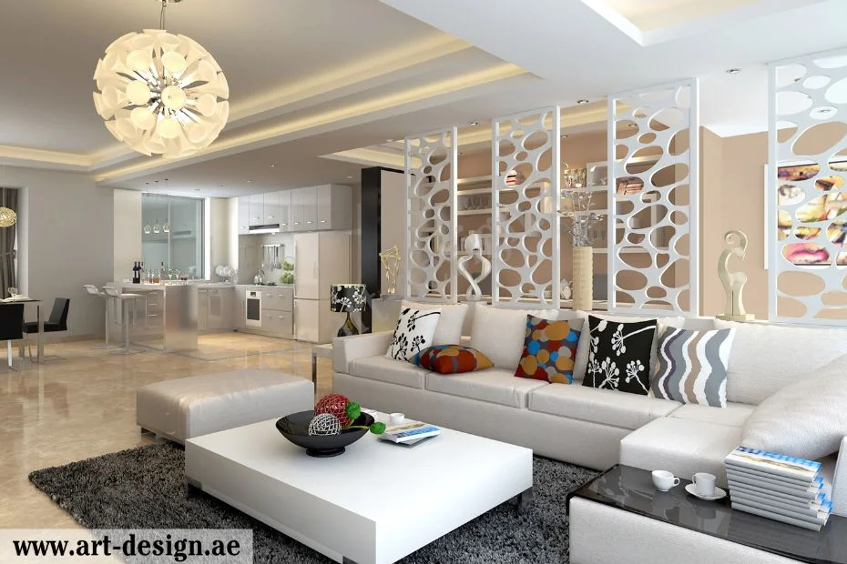 استخدام الألوان الهادئة الراقية والكلاسيكية في تزيين ديكور الجبس