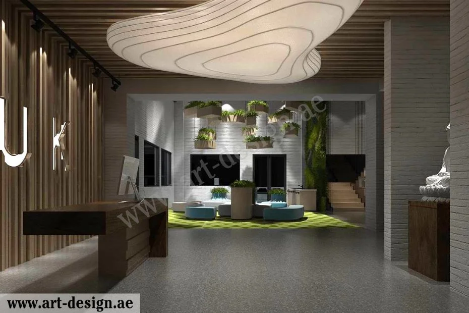 أفكار مميزة لتوزيع الاثاث في الريسبشن 4 ترتيب الريسبشن الطويل