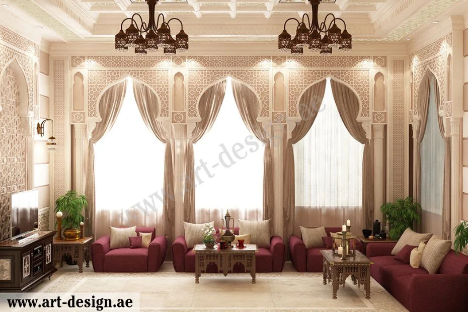 ديكورات غرف مجالس حريم في الإمارات 4 ديكور مجلس بسيط