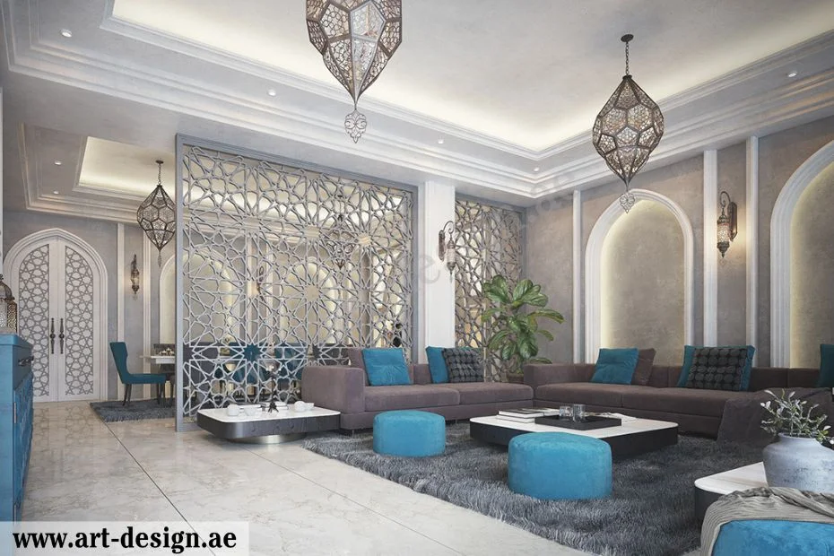 تصاميم بيوت عربية حديثة الإمارات دبي 8 إضافة لمسات تراثية عربية أصيلة للمكان