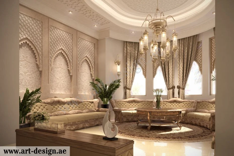 تصاميم بيوت عربية حديثة الإمارات دبي 3 الاهتمام بالإضاءة