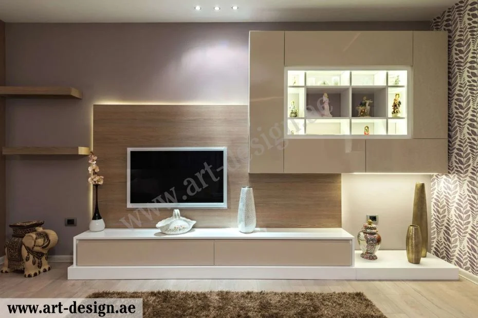 أفكار مبتكرة لتصاميم طاولات تلفزيون تجذب الأنظار 2 تصميم طاولات تلفزيون فخمة مبتكرة