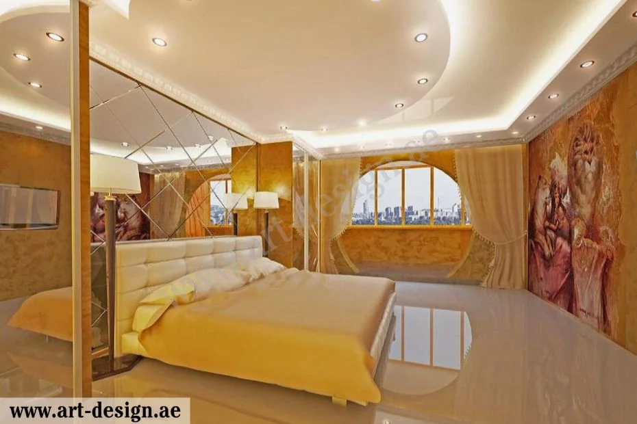 جبس بورد على شكل هلال محاط بالنجوم