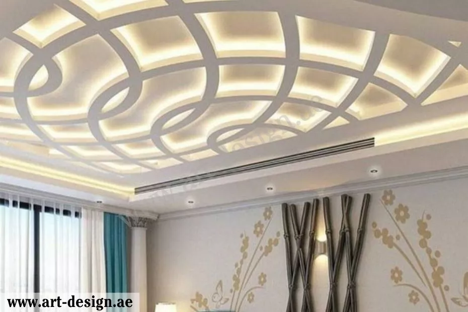 أفضل أفكار ديكورات جبس غرف جلوس بالإمارات 6 ديكورات الجبس الإيطالي المجوّفة للسقف