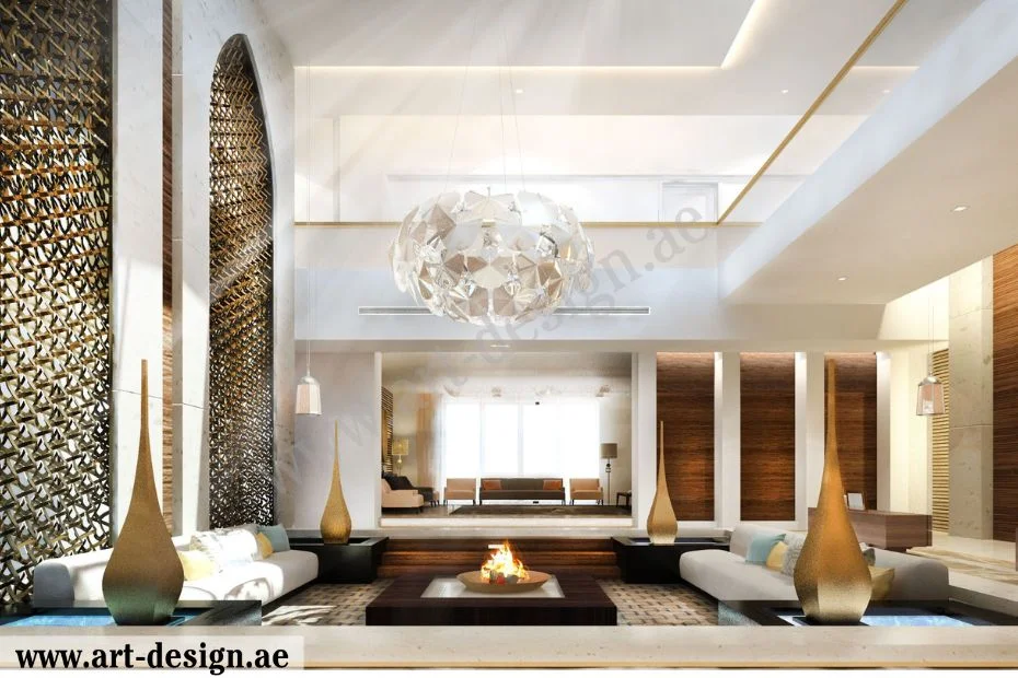 تصاميم بيوت عربية حديثة الإمارات دبي 6 وضع أدوات مختلفة من الزينة في أماكن شتى في المنزل