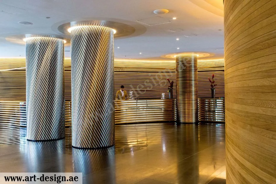 أحدث أفكار ديكور أعمدة داخلية مودرن 6 ديكورات عمود ريسبشن