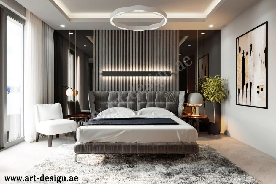 أهم 7 نصائح لتوزيع وترتيب أثاث غرفة النوم الرئيسية 2 أهمية الإضاءة في الحصول على نتيجة مثالية لغرفة النوم