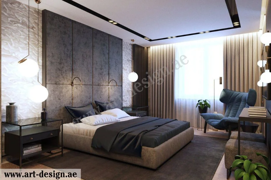أهم 7 نصائح لتوزيع وترتيب أثاث غرفة النوم الرئيسية 3 التصميم الداخلي لغرفة النوم بحيث تحقق توازنًا