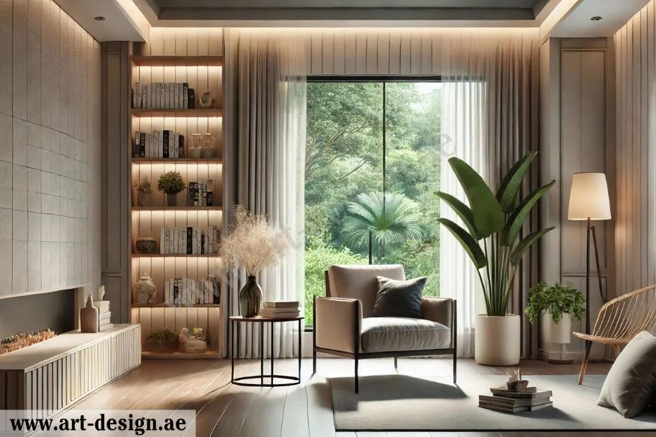 أفضل الأفكار للحصول على ديكور صالة المعيشة في الإمارات 8 ركن قراءة في غرفة المعيشة