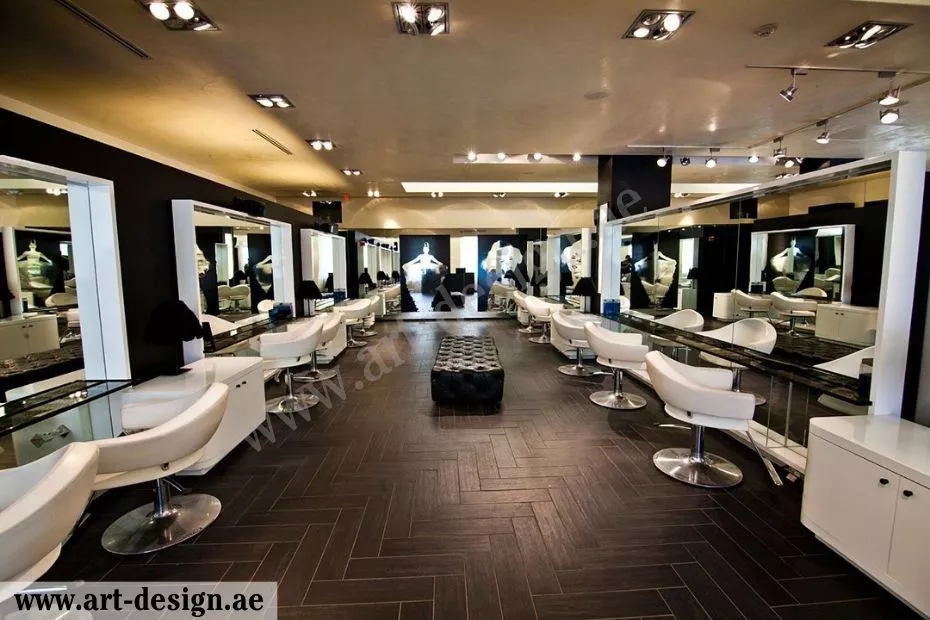Beauty salon interior Flooring and Finishes