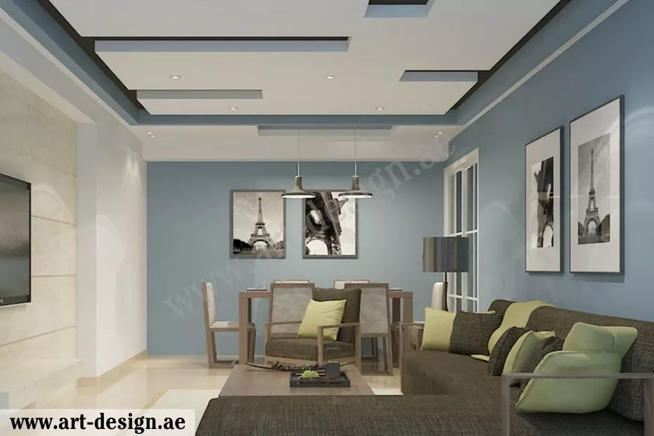 Simple Gibson board designs Dubai and UAE 2 Best beauty salon interior Lighting Design Dubai