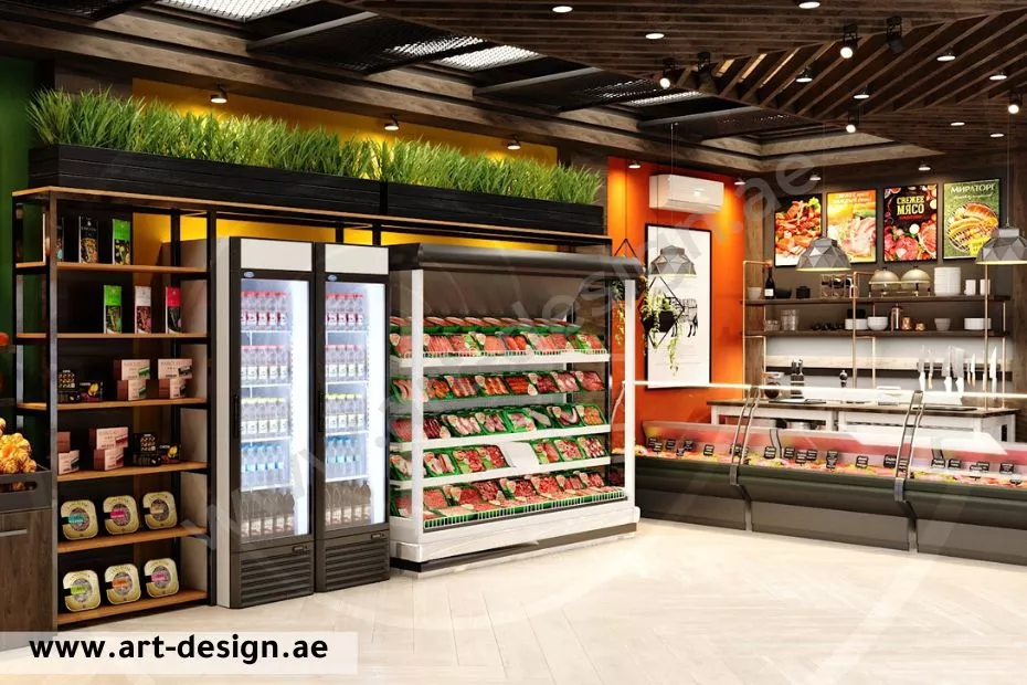 أفكار تصميم ديكور محل مواد غذائية بالإمارات