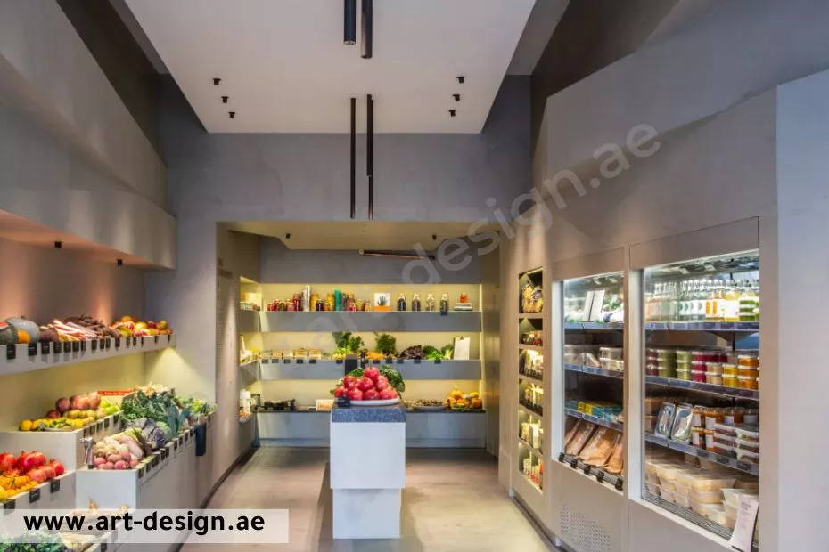 أفكار تصميم ديكور محل مواد غذائية بالإمارات