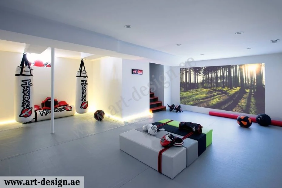 تصميم ديكورات صالات رياضية مميزة في الإمارات 4 تخصيص ركن لكل نشاط