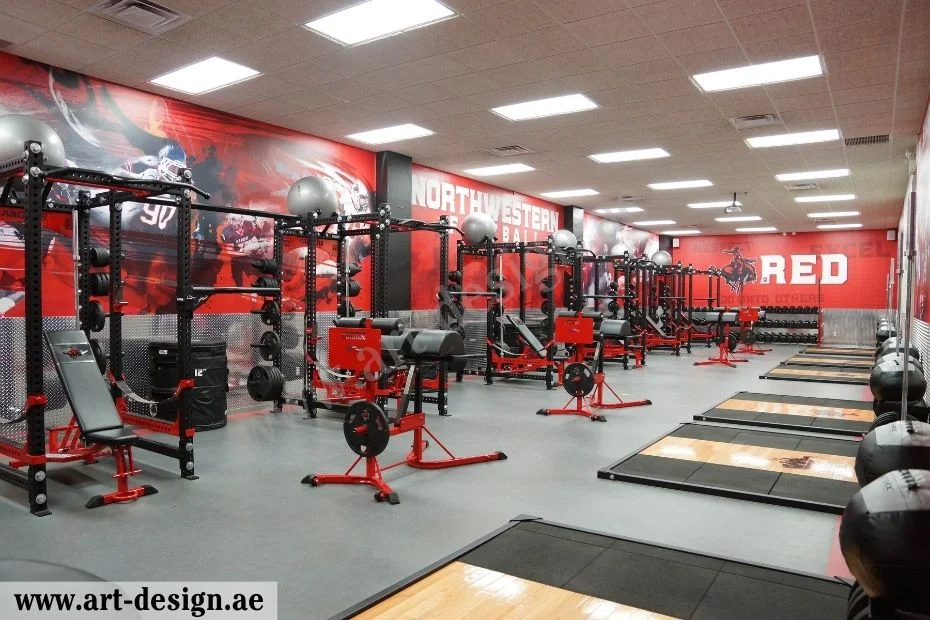 تصميم ديكورات صالات رياضية مميزة في الإمارات 6 تصميم ديكورات صالات رياضية مميزة في الإمارات