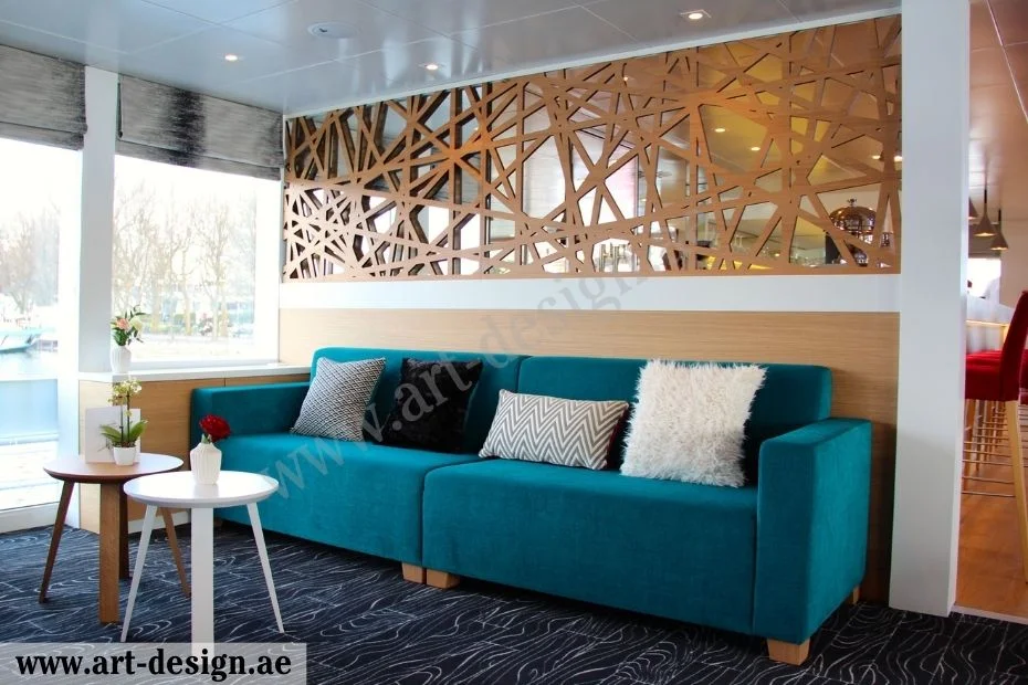 تركيب ديكور خشب ليزر سي ان سي في الجبس في الإمارات الجدران