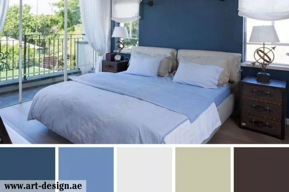 ألوان غرف النوم الباردة