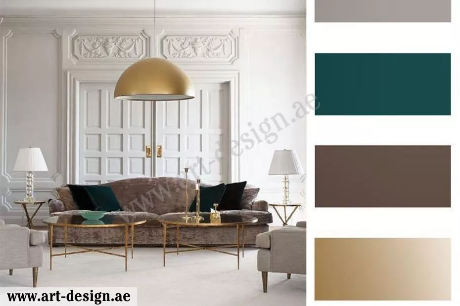 ألوان غرفة معيشة كلاسيكية