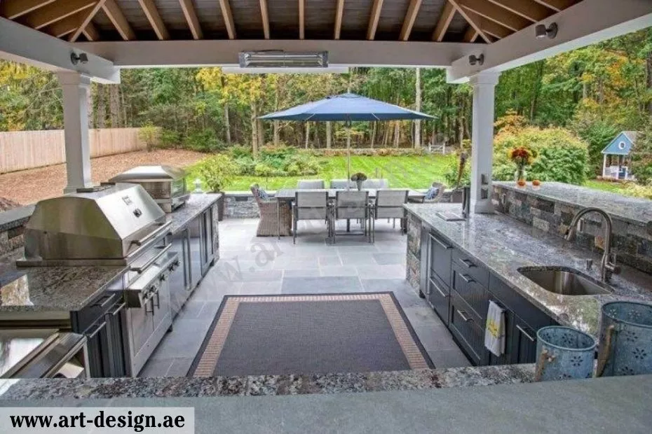 بالصور تنسيق سطح المنزل بأفكار مبتكرة 2024 4 استغلال سطح المنزل لتصميم مطبخ خارجي