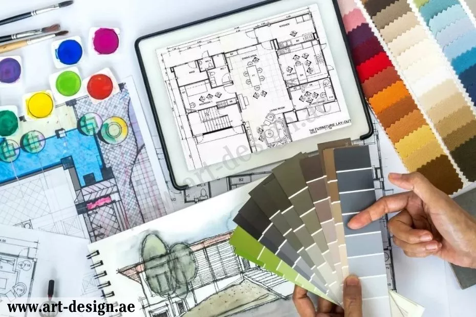 تصميم وتنفيذ ديكور داخلي الإمارات دبي 3 توزيع المفروشات وقطع الأثاث