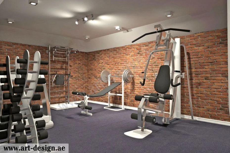 صالة مغلقة بتصميم ريفي