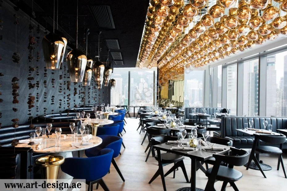 أفكار تصميم مطاعم فخمة في الإمارات 4 الألوان