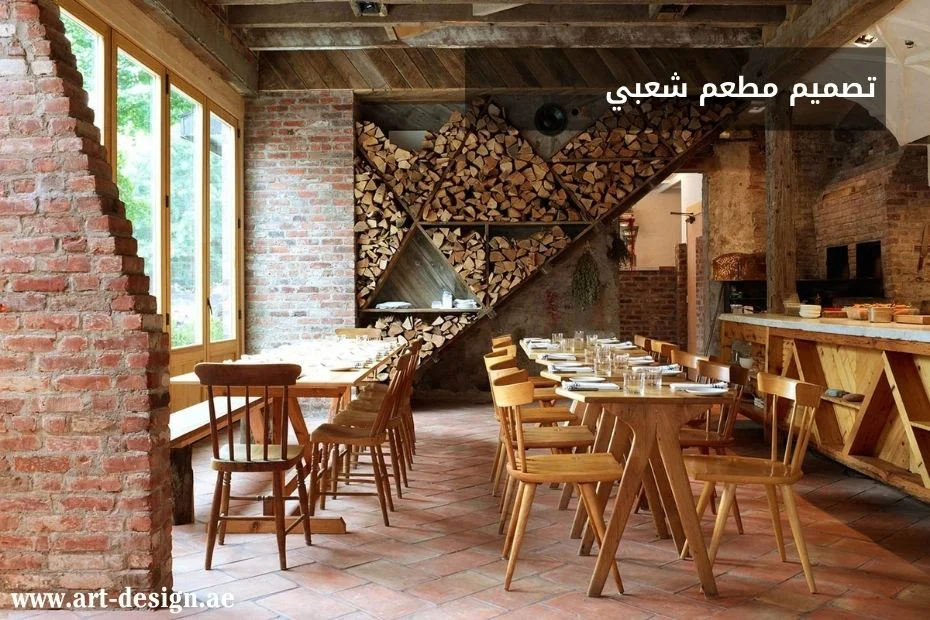 تصميم مطعم شعبي بأسلوب عصري في الامارات 1 تصميم مطعم شعبي