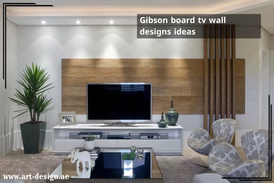 Gibson board tv wall designs ideas UAE and Dubai